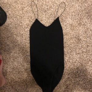 Urban Outfitters Black ribbed tank bodysuit